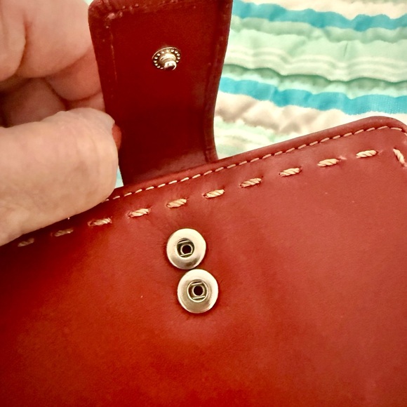 Relic Red Leather Wallet with White Stitching - Picture 7 of 7